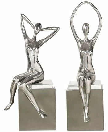 Uttermost Jaylene Silver Sculptures Set Of 2 5 Uttermost Jaylene Silver Sculptures Set Of 2 - Image 3
