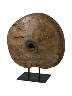 Global Views Antique Cart Wheel On Stand