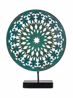 Crystal Art Gallery Merican Art Decor Medallion Sculpture On Stand Table Top Decor