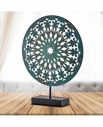 Crystal Art Gallery Merican Art Decor Medallion Sculpture On Stand Table Top Decor 4 Crystal Art Gallery Merican Art Decor Medallion Sculpture On Stand Table Top Decor - Image 2