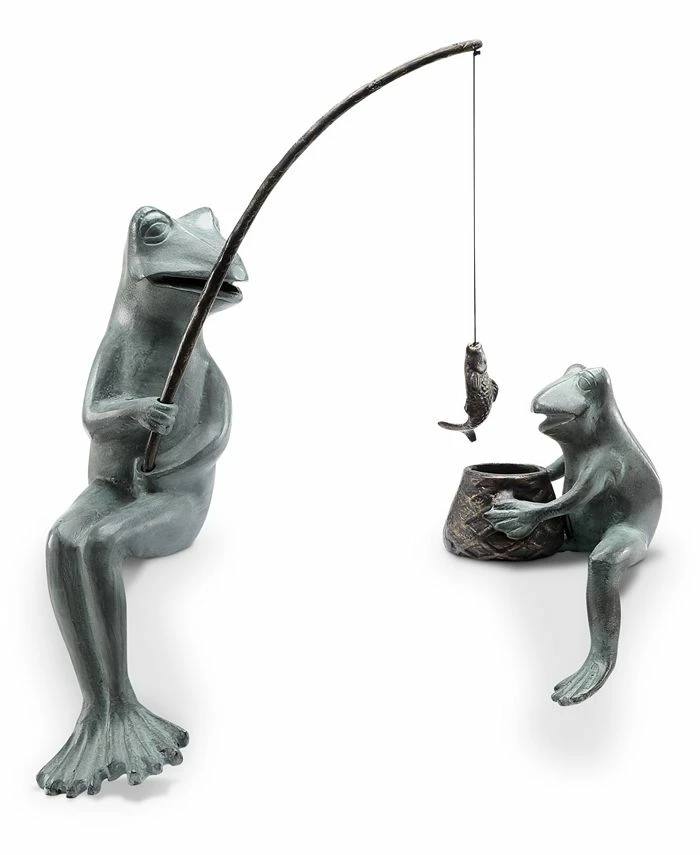 SPI Fishing Frog Garden Sculpture 3 SPI Fishing Frog Garden Sculpture