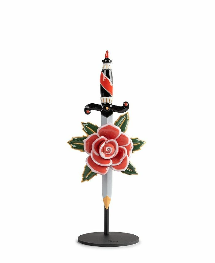 Lladró Dagger And Rose Figurine 3 Lladró Dagger And Rose Figurine