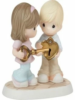Precious Moments 222003 You Have The Key To My Heart Bisque Porcelain Figurine -Lladró Shop 23936039 fpx