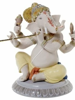 Lladr&oacute; Bansuri Ganesha Figurine