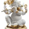 Lladr&oacute; Bansuri Ganesha Golden Re-Deco Figurine -Lladró Shop 9211268 fpx