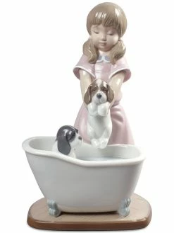 Lladró Shop 7 Lladró Bathing My Puppies Figurine