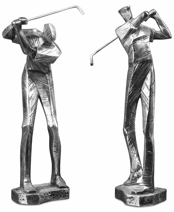 Uttermost Practice Shot Metallic Statues, Set Of 2 3 Uttermost Practice Shot Metallic Statues, Set Of 2
