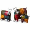 Uttermost Colorful Cows Set Of 3 Metal Figurines -Lladró Shop 9840326 fpx