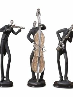 Uttermost Musicians Set Of 3 Decorative Figurines
